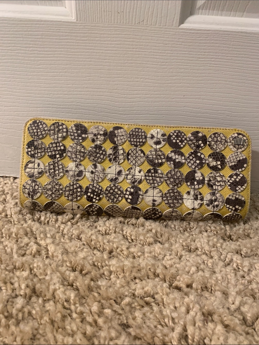 Henri Bendel Clutch with snake geometry print